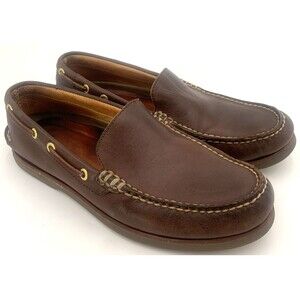 Sperry TopSider Loafers Boat Shoes Slip On Brown Leather Mens Sz 8M #STS10225